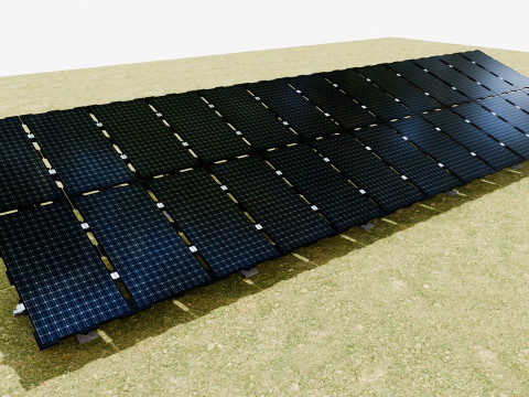 Sample Assembly for New Framed Solar Panel 3D Model