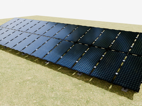 Sample Assembly for New Framed Solar Panel 3D Model