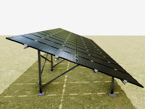 Sample Assembly for New Framed Solar Panel 3D Model