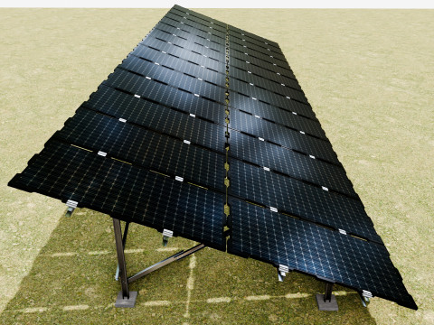 Sample Assembly for New Framed Solar Panel 3D Model