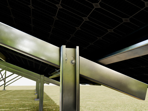 Sample Assembly for New Framed Solar Panel 3D Model