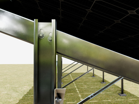 Sample Assembly for New Framed Solar Panel 3D Model
