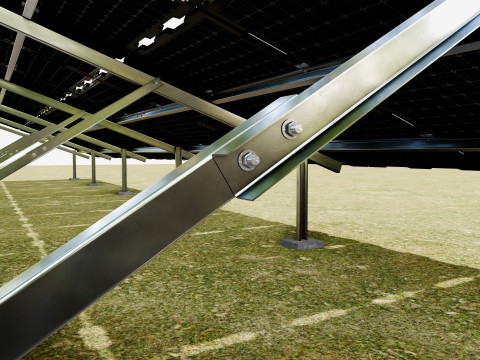 Sample Assembly for New Framed Solar Panel 3D Model