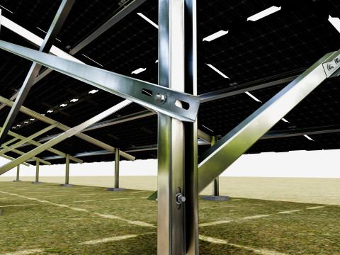 Sample Assembly for New Framed Solar Panel 3D Model