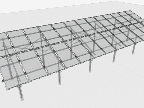 Sample Assembly for New Framed Solar Panel 3D Model