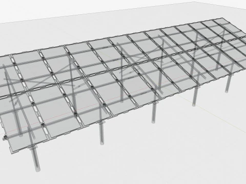 Sample Assembly for New Framed Solar Panel 3D Model