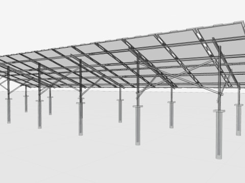 Sample Assembly for New Framed Solar Panel 3D Model