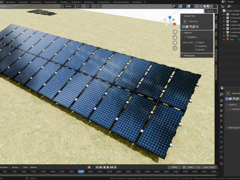 Sample Assembly for New Framed Solar Panel 3D Model