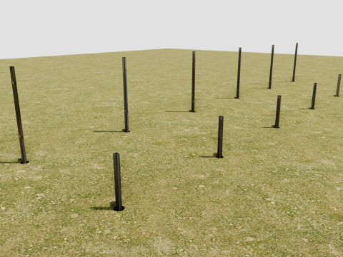 Solar Energy - Ground Mounting System Installation Animation Model 3D