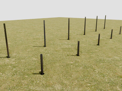 Solar Energy - Ground Mounting System Installation Animation 3D Model