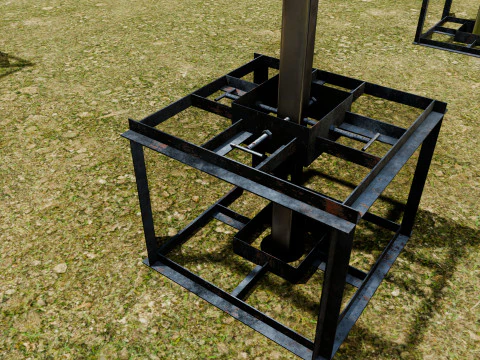 Solar Energy - Ground Mounting System Installation Animation 3D Model