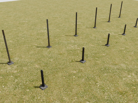 Solar Energy - Ground Mounting System Installation Animation Model 3D