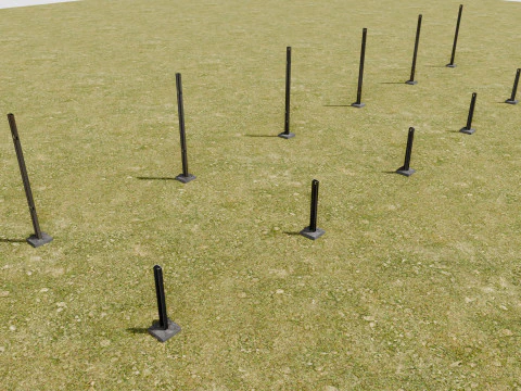 Solar Energy - Ground Mounting System Installation Animation 3D Model