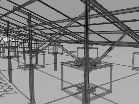 Solar Energy - Ground Mounting System Installation Animation Model 3D