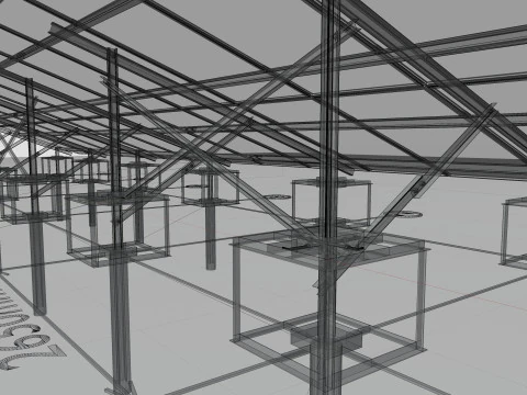 Solar Energy - Ground Mounting System Installation Animation 3D Model