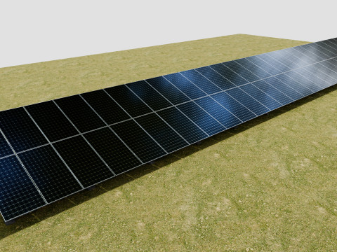 Solar Panel Steel Construction2x26 Vertical Panel Layout 3Dモデル