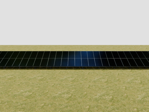 Solar Panel Steel Construction2x26 Vertical Panel Layout 3D मॉडल