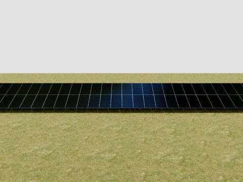 Solar Panel Steel Construction2x26 Vertical Panel Layout 3D Model