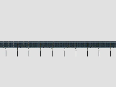 Solar Panel Steel Construction2x26 Vertical Panel Layout 3D Model