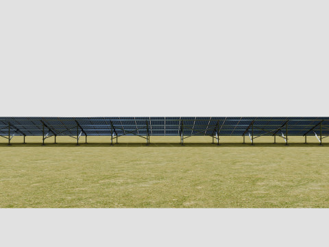 Solar Panel Steel Construction2x26 Vertical Panel Layout 3D मॉडल