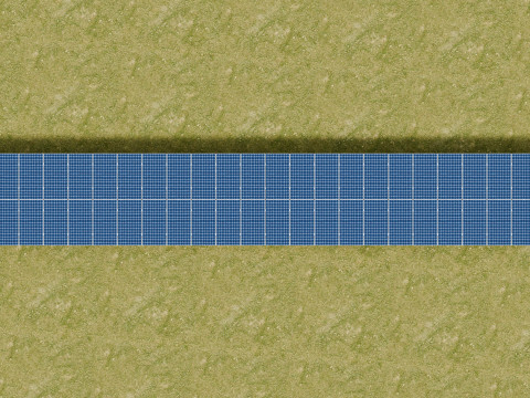 Solar Panel Steel Construction2x26 Vertical Panel Layout 3D मॉडल