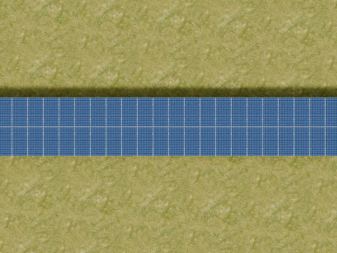 Solar Panel Steel Construction2x26 Vertical Panel Layout 3D Model