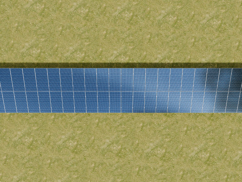 Solar Panel Steel Construction2x26 Vertical Panel Layout 3D मॉडल
