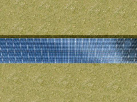 Solar Panel Steel Construction2x26 Vertical Panel Layout 3D Model