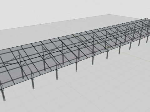 Solar Panel Steel Construction2x26 Vertical Panel Layout 3D मॉडल