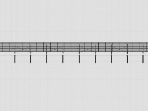 Solar Panel Steel Construction2x26 Vertical Panel Layout 3D मॉडल