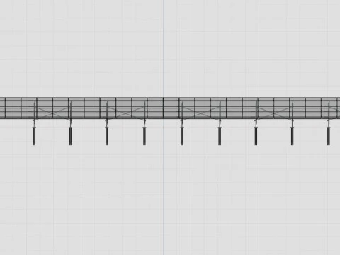 Solar Panel Steel Construction2x26 Vertical Panel Layout 3D Model