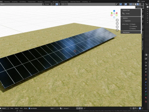 Solar Panel Steel Construction2x26 Vertical Panel Layout 3D Model