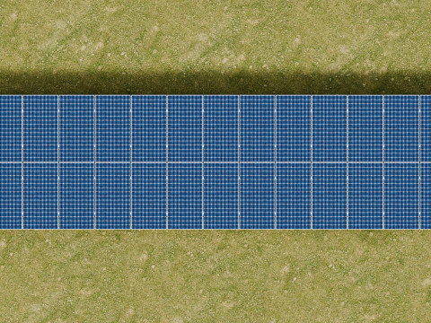 Solar Panel Steel Construction2x13 Vertical Panel Layout 3D मॉडल