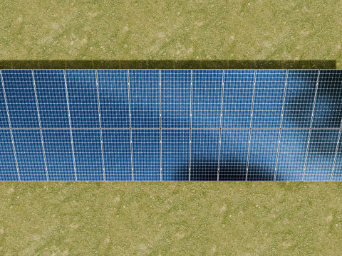 Solar Panel Steel Construction2x13 Vertical Panel Layout 3D मॉडल
