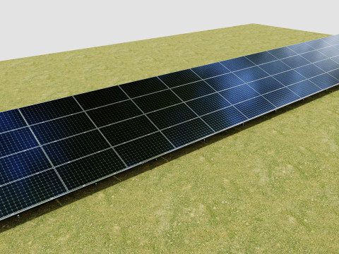 Solar Panel Steel Construction4x13 Horizontal Panel Layout 3Dモデル