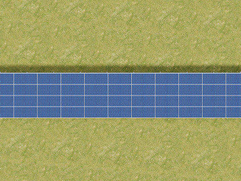 Solar Panel Steel Construction4x13 Horizontal Panel Layout 3D मॉडल