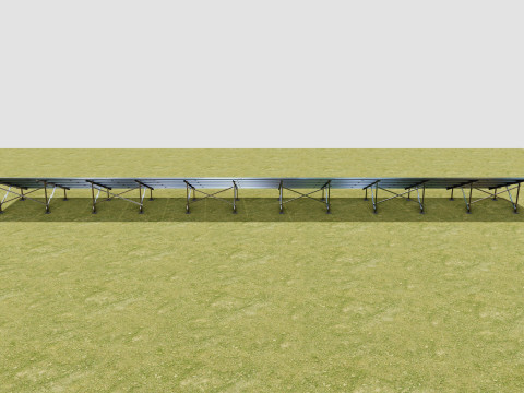 Solar Panel Steel Construction4x13 Horizontal Panel Layout 3D मॉडल
