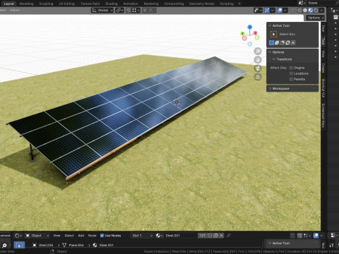 Solar Panel Steel Construction4x13 Horizontal Panel Layout 3D मॉडल
