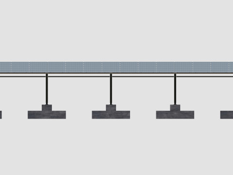 L TypeSolar Carport 3D Модель