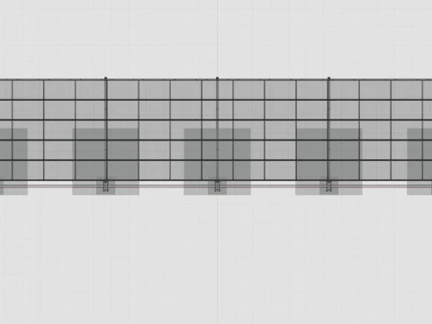L TypeSolar Carport 3D Model