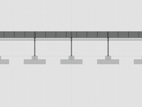 L TypeSolar Carport 3D Модель