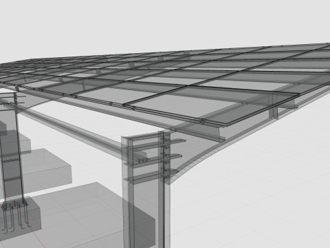 L TypeSolar Carport 3D Модель