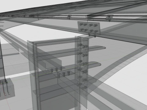 L TypeSolar Carport 3D Model