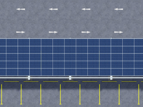 L TypeSolar Carport 3D Модель