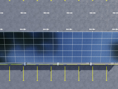 L TypeSolar Carport 3D Модель