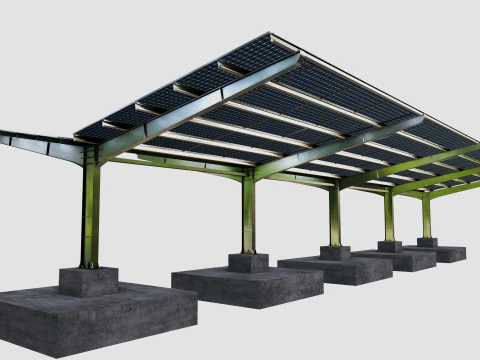 Y TypeSolar Carport 3D Модель