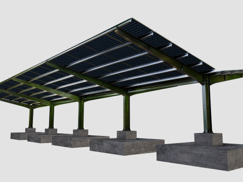 Y TypeSolar Carport 3D 모델
