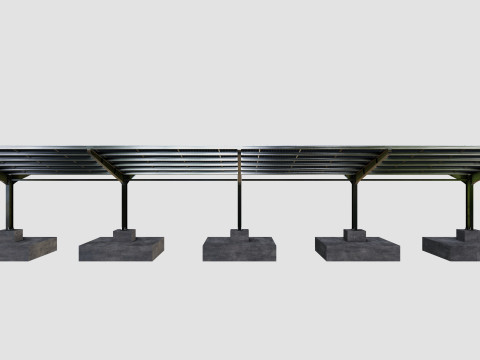 Y TypeSolar Carport 3D 모델
