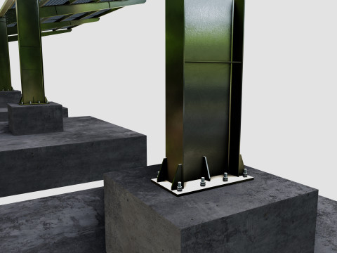 Y TypeSolar Carport 3D 모델