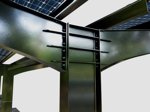 Y TypeSolar Carport 3D 모델